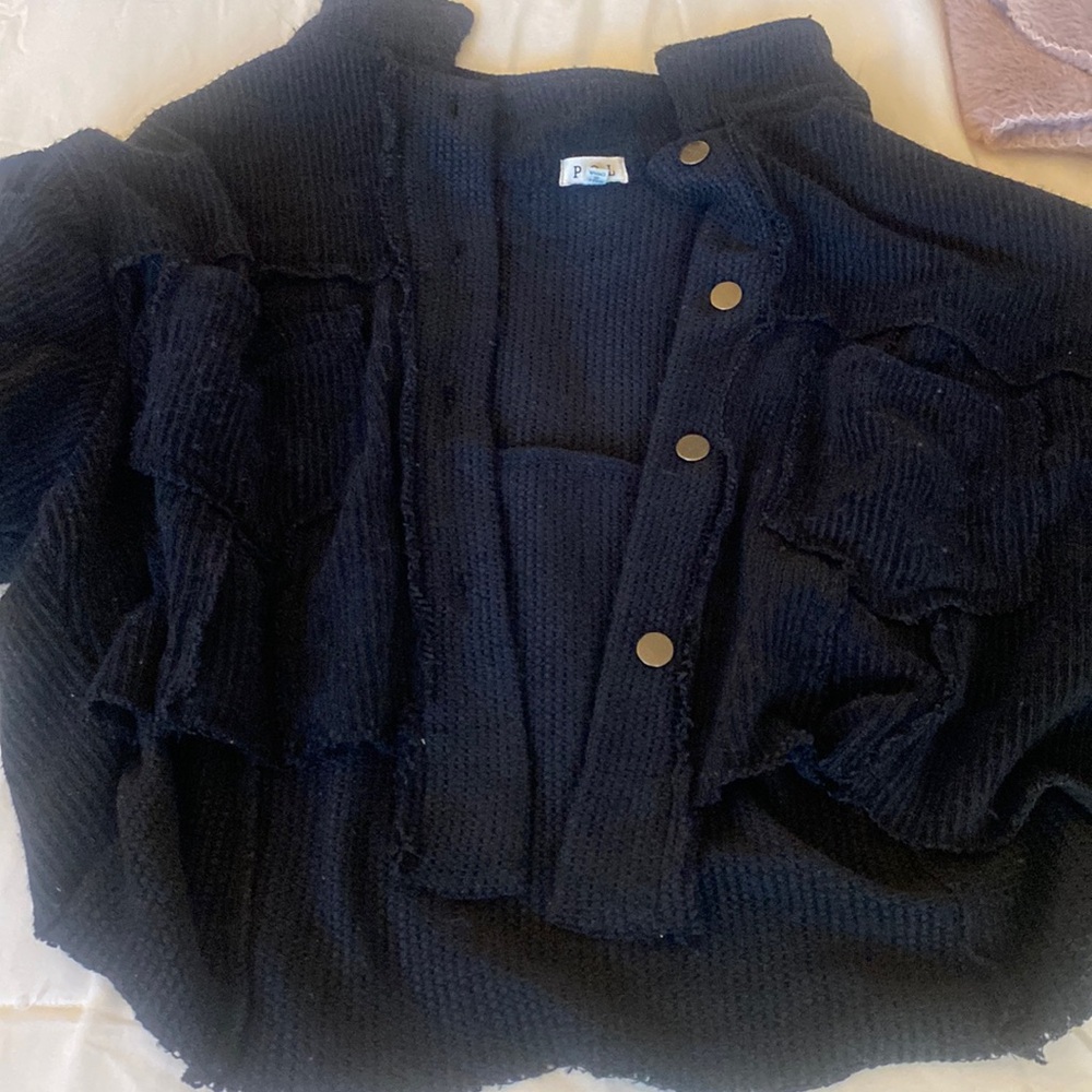 Cute crop pol shacket